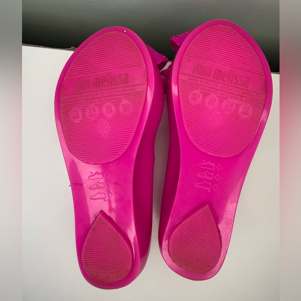 Mini Melissa Jelly Flats Ultragirl Sweet X Pink Ballerina Shoes, girls size 12 - Picture 8 of 9